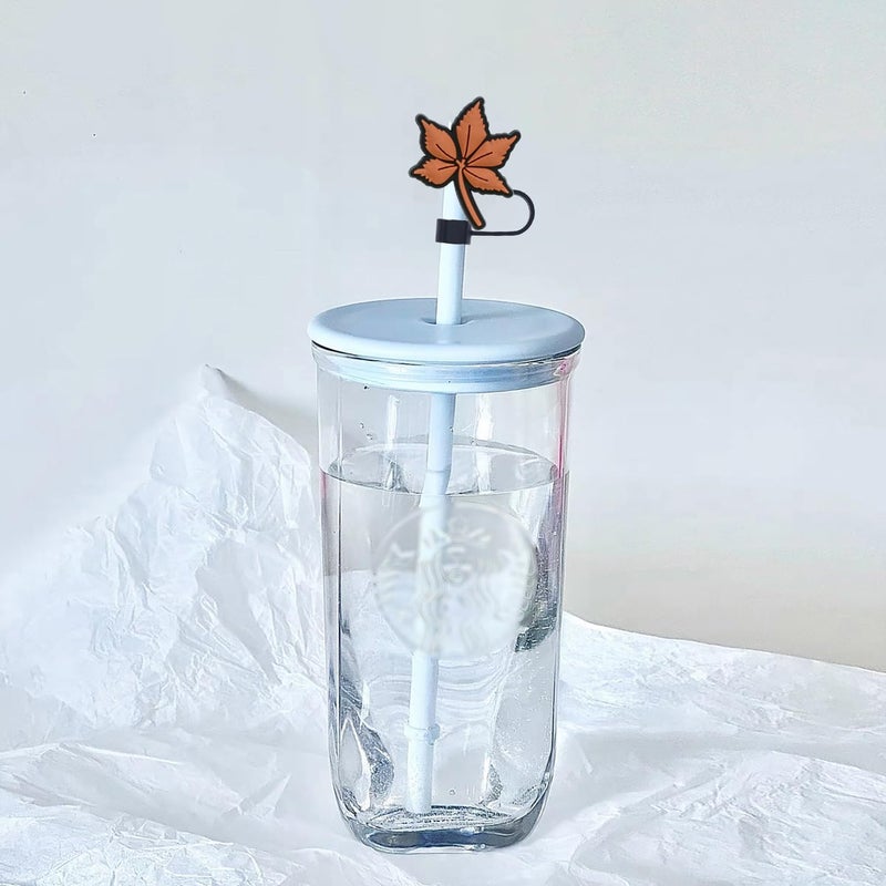 LYLYNB 6Pcs Straw Covers Cap for Tumblers, Fall Straw Toppers 10mm Reusable Straw Lids Protectors Turkey Pumpkin Maple Leave Design Cute Straw Cover Thanksgiving Straw Topper Stanley Cup Accessories - Image 2